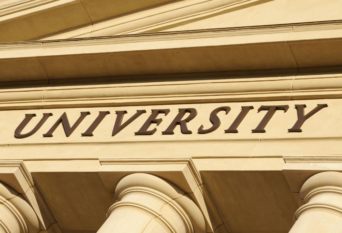 An historic university that has recently upgraded the showers of their student accommodations to shower pods.
