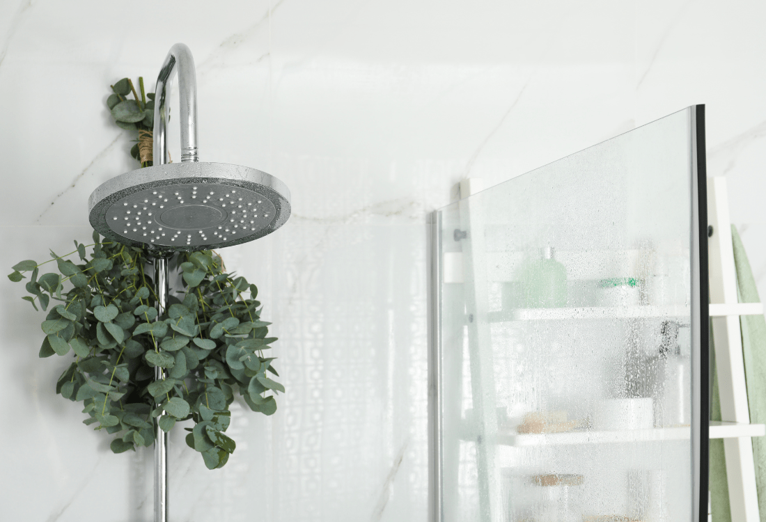 A shower pod where nature is being put forward to help users embrace nature and feel more relaxed. 