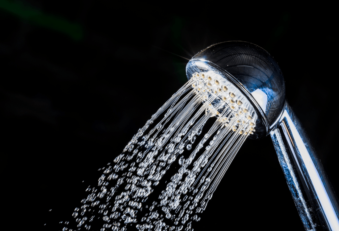 A luxury shower pod that was installed in a holiday park home apart to increase the comfort of its users. 